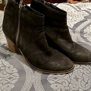 Black suede ankle boots